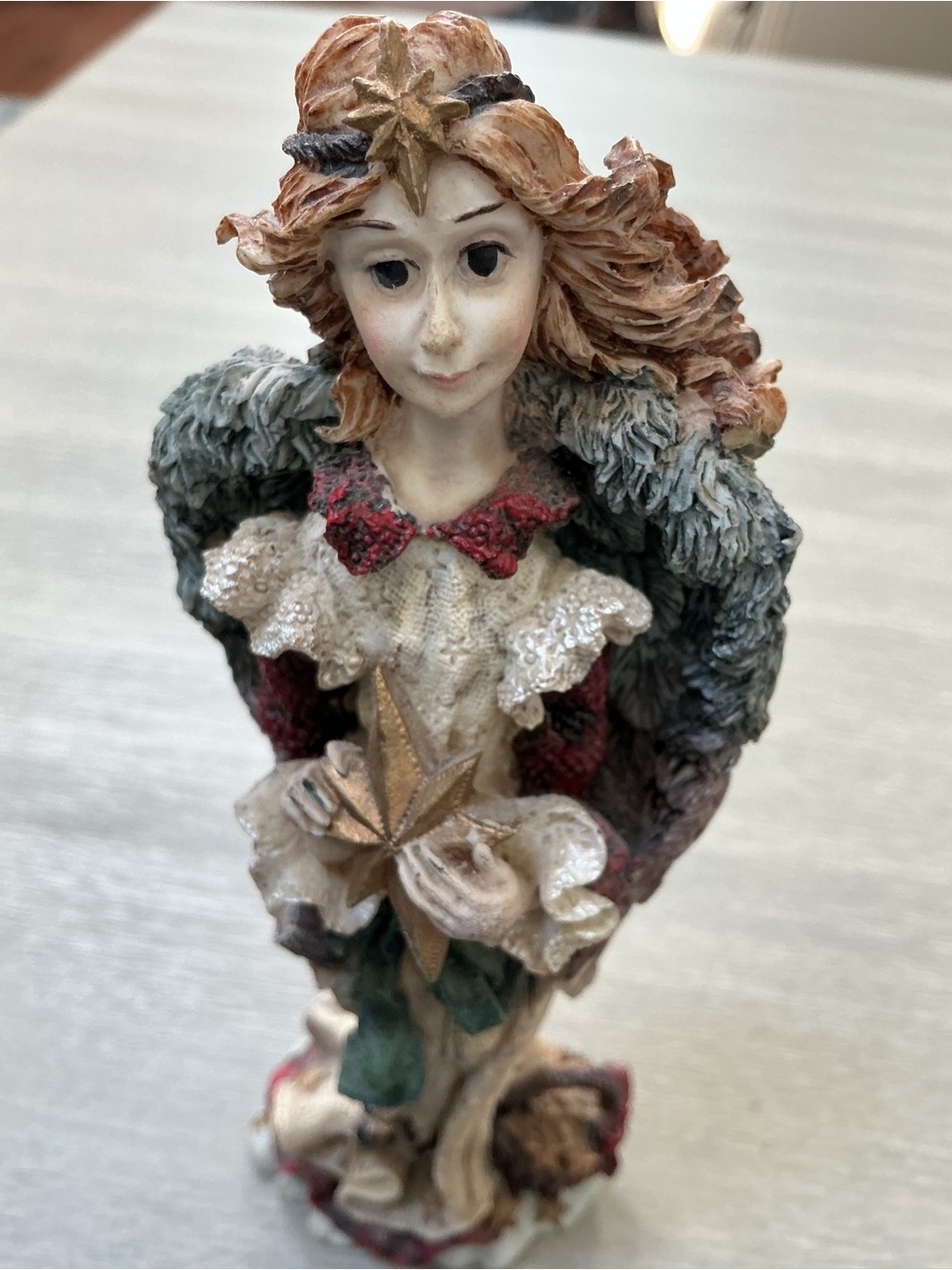 Boyds Bears Hand-Painted Angel Sculpture, vintage angel of peace